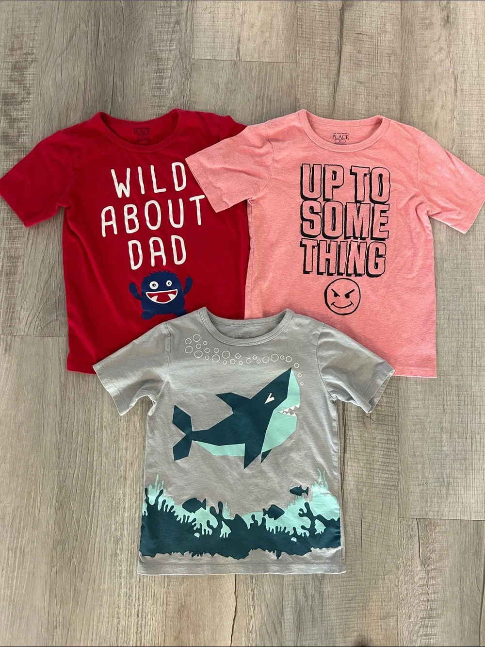 Bundle of (3) The Children’s Place Toddler Boy’s Short Sleeve Shirts, Size 5T